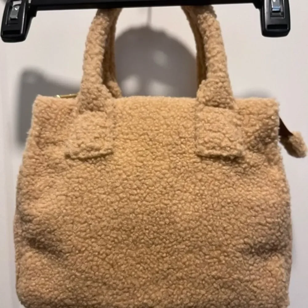J Crew Women's Sherpa‎ Structured Tote Bag Party Tan $99